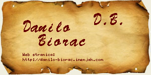 Danilo Biorac vizit kartica